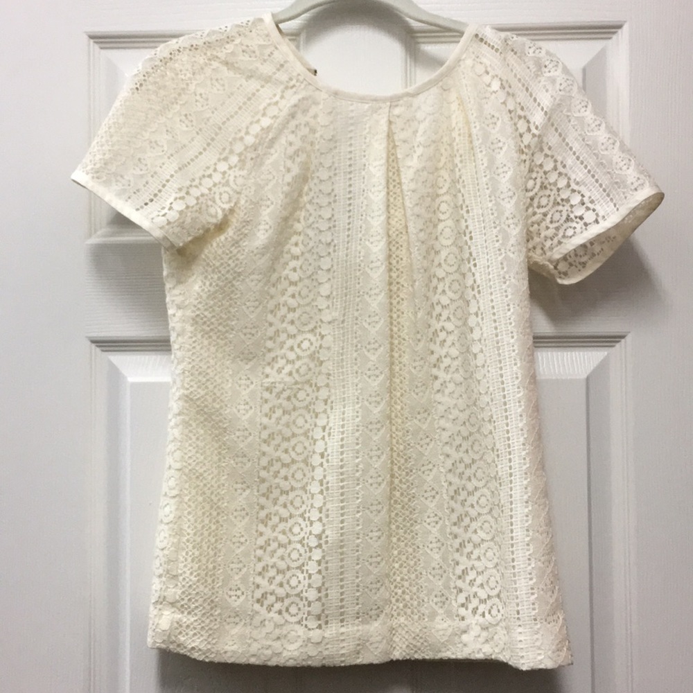 Lace Banana Republic Crew Top